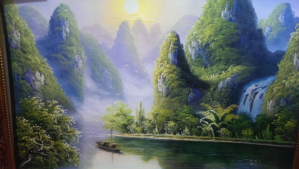 油画山水