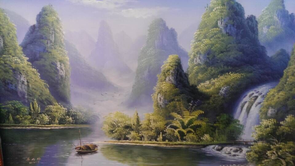 油画山水